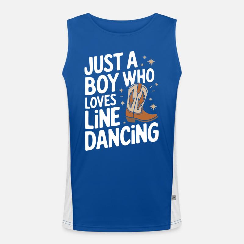 Line Dancing Tanzen Tänzer Funktionelles Kontrast-Tank Top für Männer 