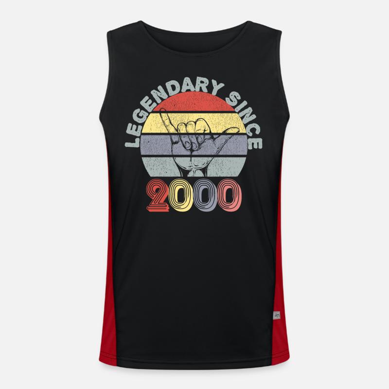 2000 | Vintage Legendary since 2000 Anniversaire Débardeur respirant contrasté Homme 