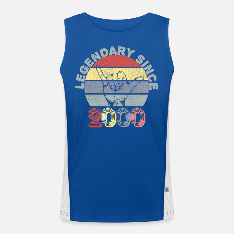 2000 | Vintage Legendary since 2000 Anniversaire Débardeur respirant contrasté Homme 
