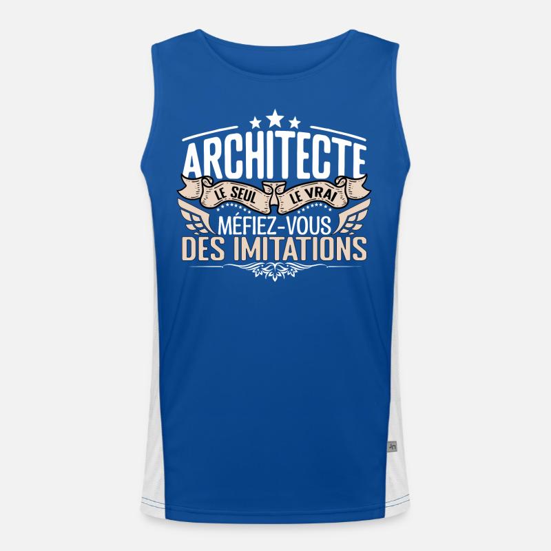 Architecte le seul Architecte le vrai Architecte Débardeur respirant contrasté Homme 
