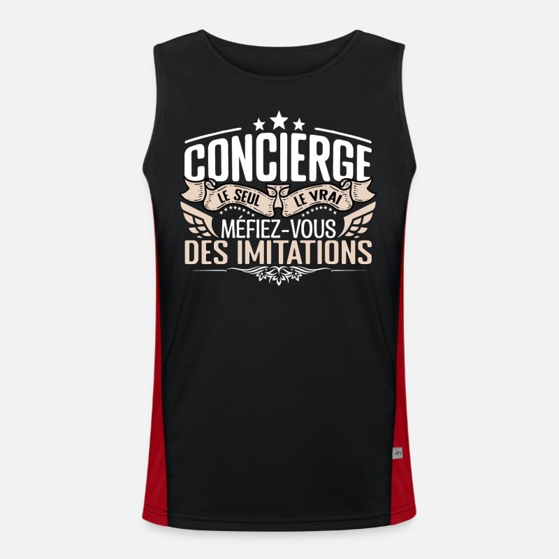 Concierge le seul Concierge le vrai Concierge Débardeur respirant contrasté Homme 