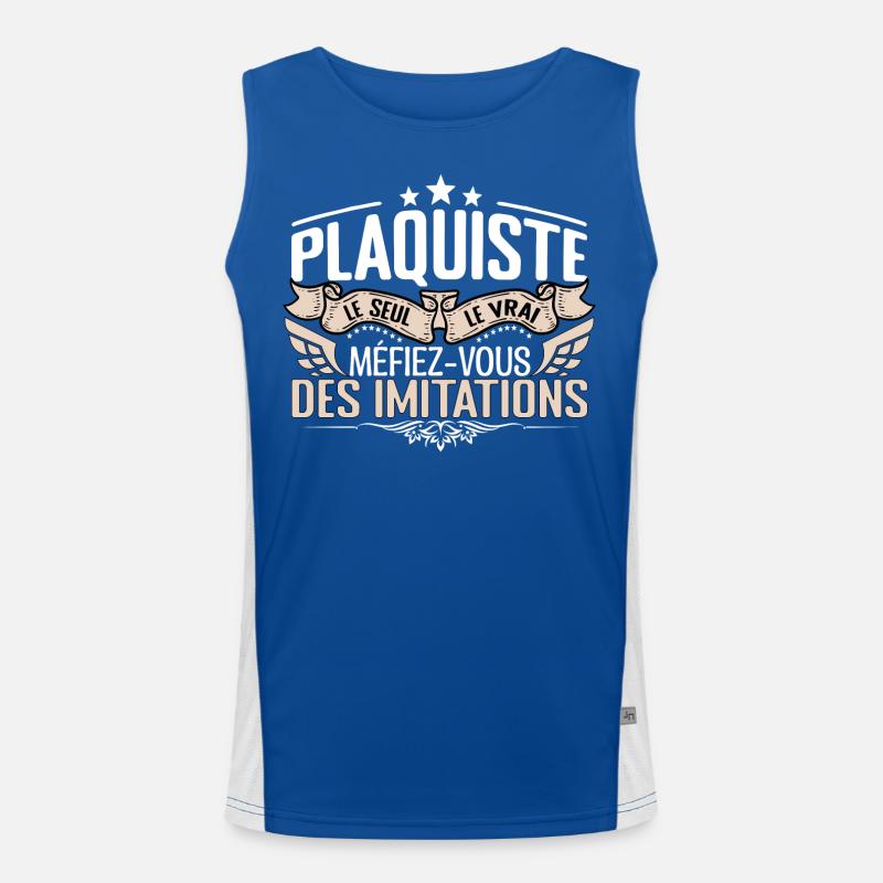 Plaquiste le seul Plaquiste le vrai Plaquiste Débardeur respirant contrasté Homme 