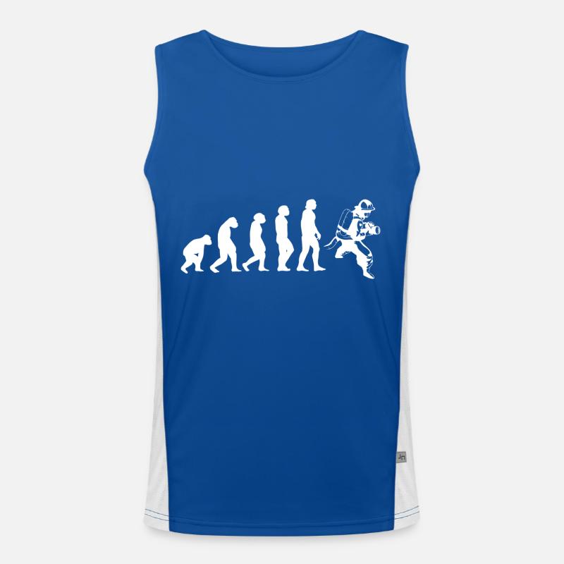 Evolution Feuerwehrmann Funktionelles Kontrast-Tank Top für Männer 