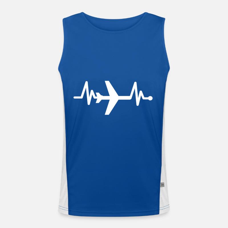 Airplane pilot pilot's suitcase pilot's license Men's Functional Contrast Tank Top