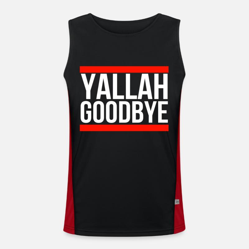 Yallah Goodbye Funktionelles Kontrast-Tank Top für Männer 