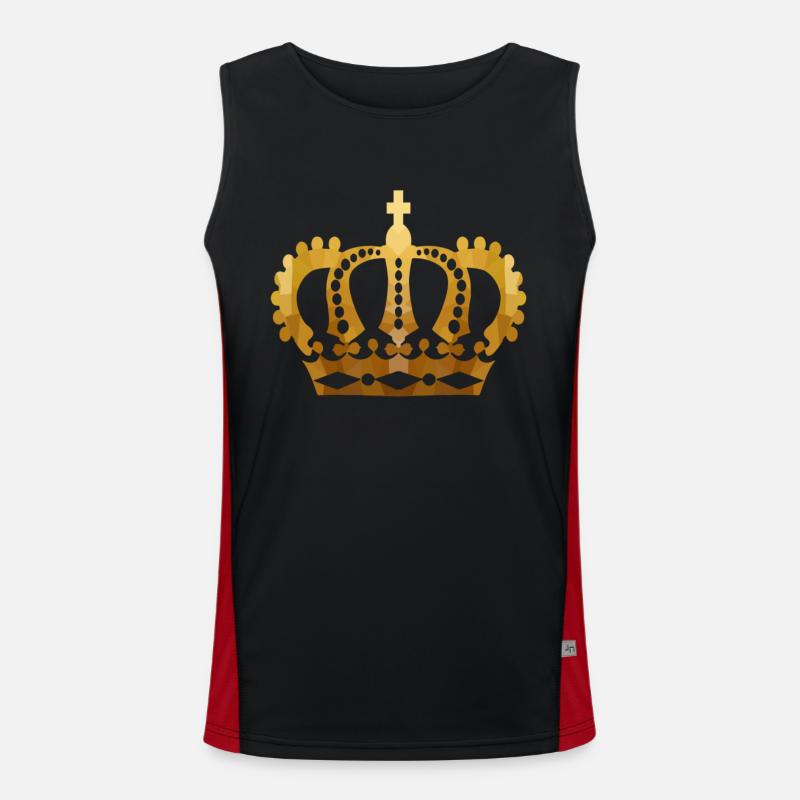 POLYGON KRONE König Kaiser Funktionelles Kontrast-Tank Top für Männer 