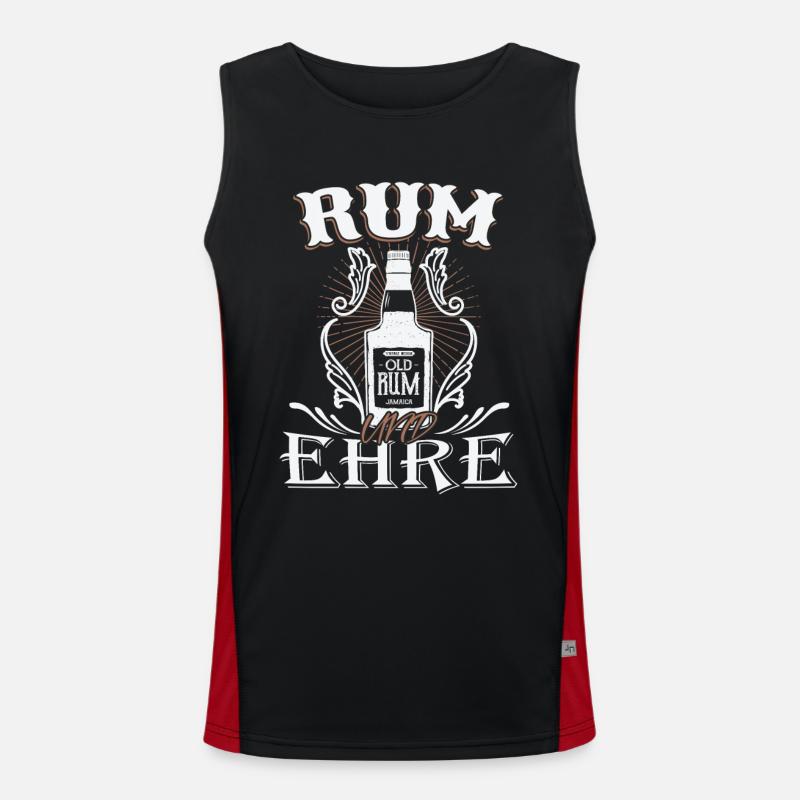 Rum und Ehre Rumtrinker Geschenk Funktionelles Kontrast-Tank Top für Männer 