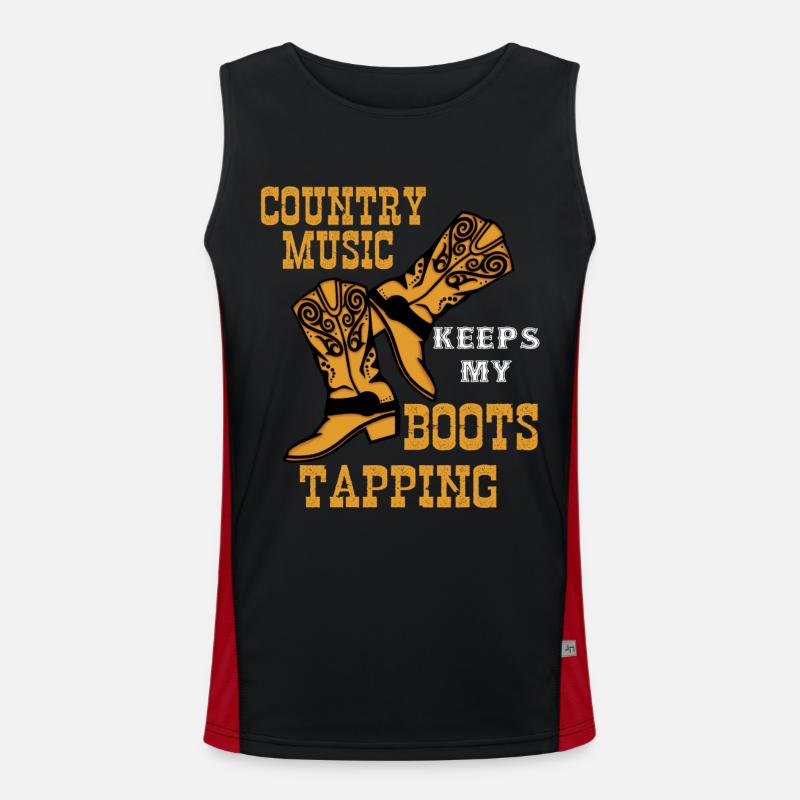 Linedance, Line dancing Boots Funktionelles Kontrast-Tank Top für Männer 