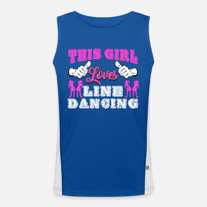 Linedance, Line dancing Linedancer Funktionelles Kontrast-Tank Top für Männer 