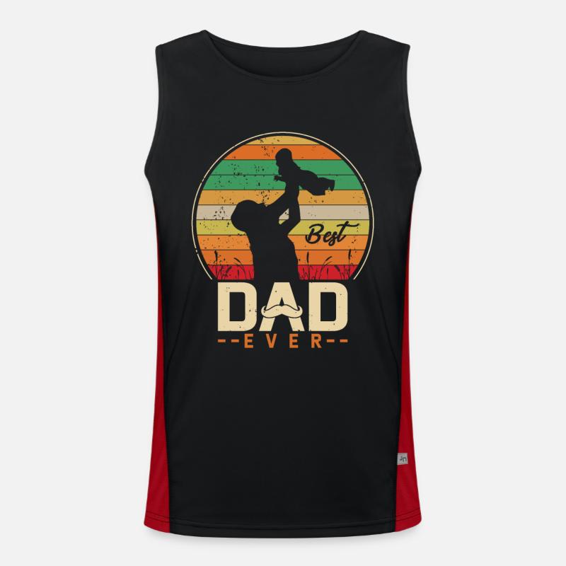 Bester Papa Funktionelles Kontrast-Tank Top für Männer 