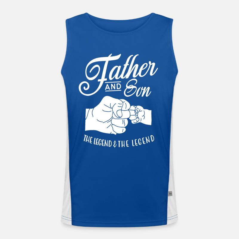 father and son Men's Functional Contrast Tank Top 