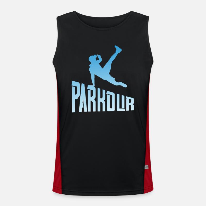 Athlète de course libre de Parkour Freerunner Débardeur respirant contrasté Homme 
