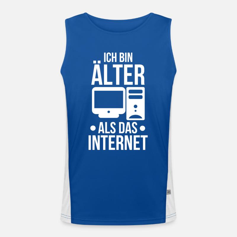 Ich bin älter als das Internet Funktionelles Kontrast-Tank Top für Männer 