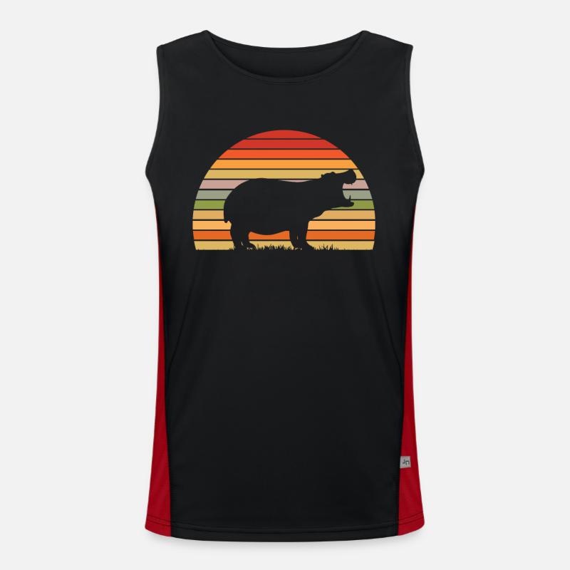Flusspferd Funktionelles Kontrast-Tank Top für Männer 