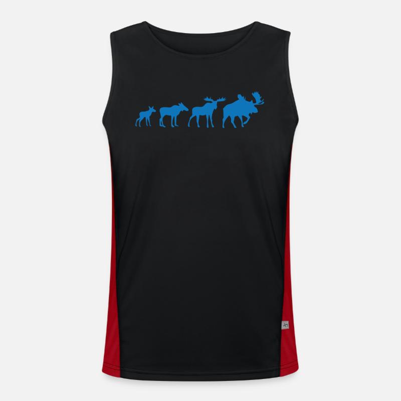 Elch Evolution Funktionelles Kontrast-Tank Top für Männer 