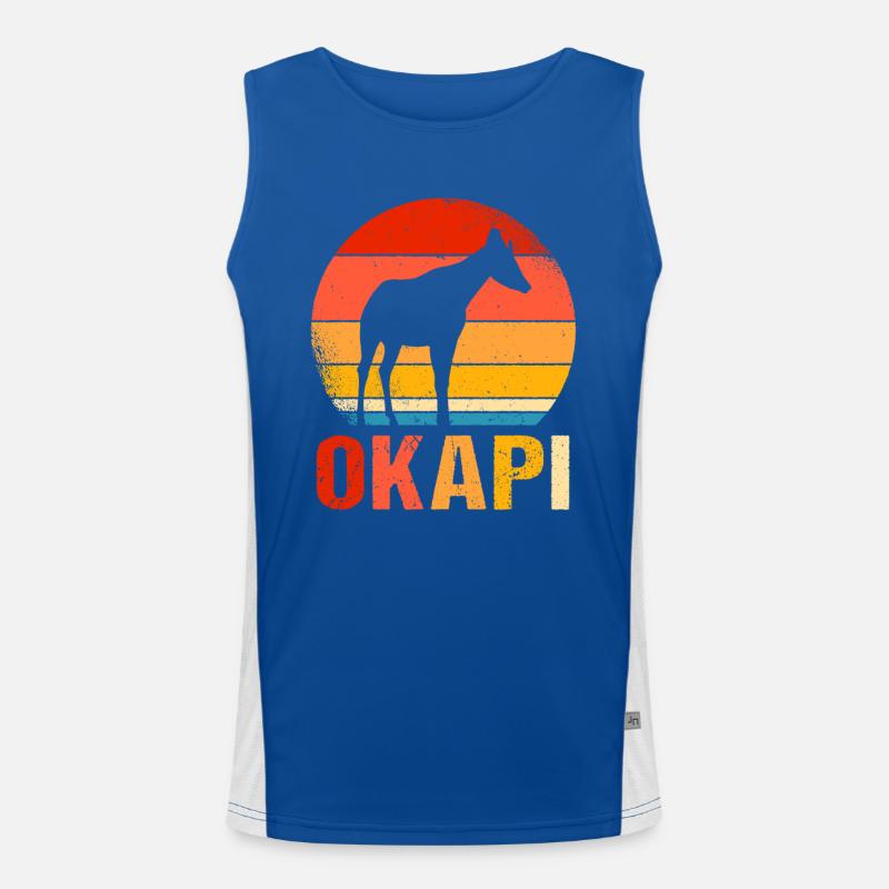 Okapi Retro Gift Men's Functional Contrast Tank Top 