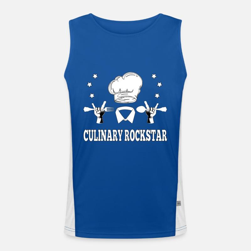 Cooking Star - Chef Gift Men's Functional Contrast Tank Top 