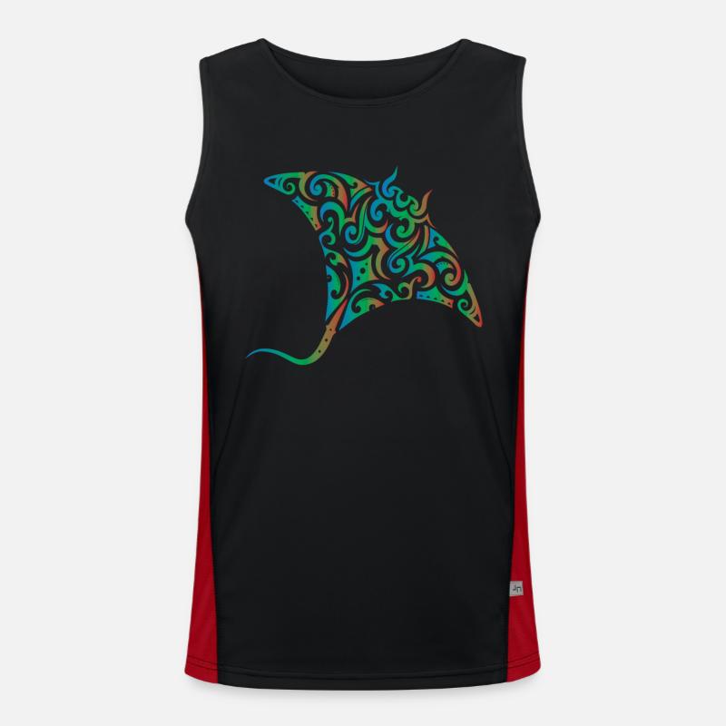 Manta Rochen Geschenk Funktionelles Kontrast-Tank Top für Männer 