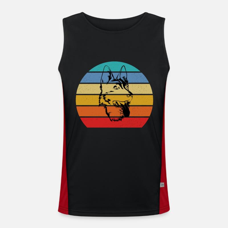 German Shepherd Men's Functional Contrast Tank Top 