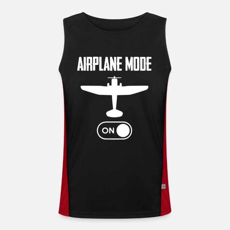 Flugzeug-Modus Funktionelles Kontrast-Tank Top für Männer 