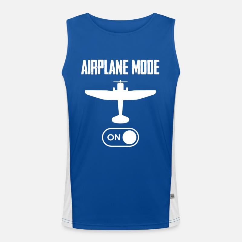 Flugzeug-Modus Funktionelles Kontrast-Tank Top für Männer 