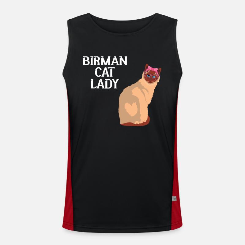 Birma Katzen Lady Funktionelles Kontrast-Tank Top für Männer 