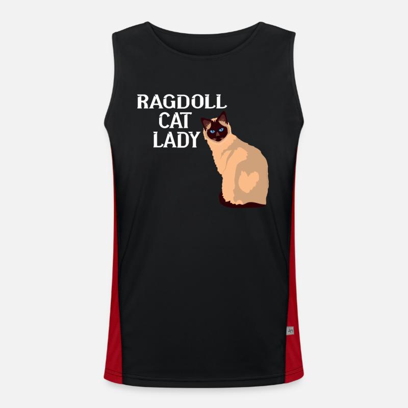 Ragdoll Katzen Lady Funktionelles Kontrast-Tank Top für Männer 