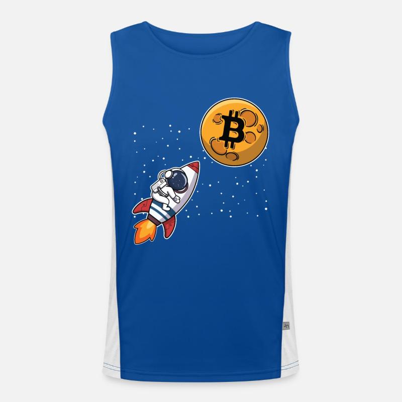 Astronaute Bitcoin Débardeur respirant contrasté Homme 
