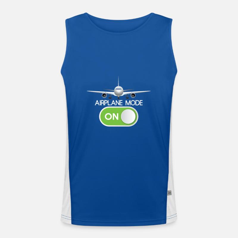 Flugzeug-Modus Funktionelles Kontrast-Tank Top für Männer 