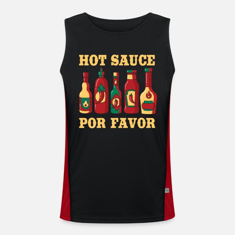 Scharfe Sosse Funktionelles Kontrast-Tank Top für Männer 