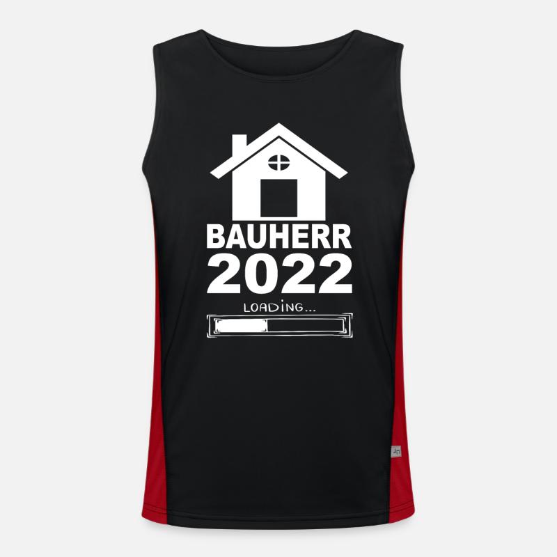 Client 2022 Loading - Men's Functional Contrast Tank Top  - black/red