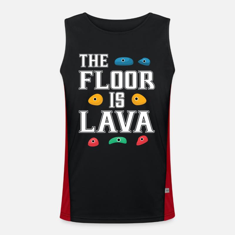 Climbing Gift Climbing Wall - Men's Functional Contrast Tank Top  - black/red