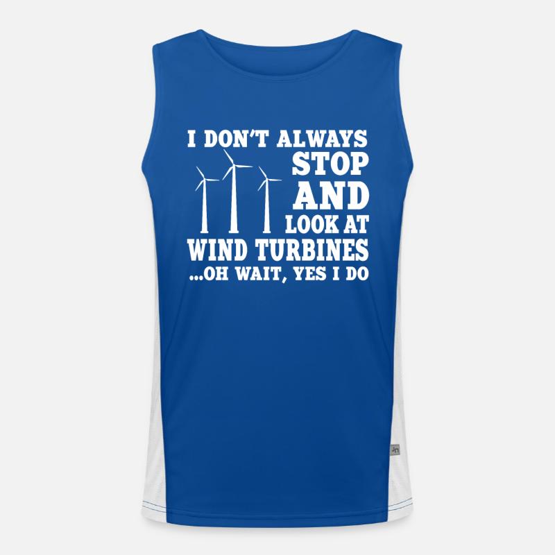 Windräder Funktionelles Kontrast-Tank Top für Männer 