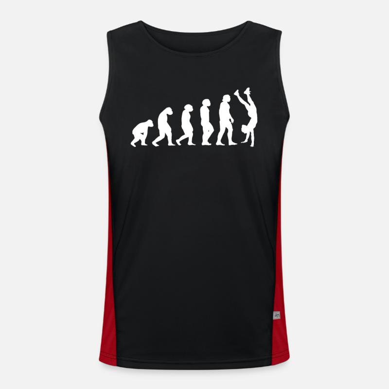 Handstand Evolution - Men's Functional Contrast Tank Top  - black/red