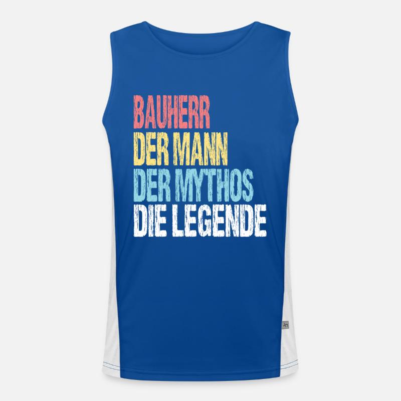 Ehemann Papa Bauherr Held Funktionelles Kontrast-Tank Top für Männer 
