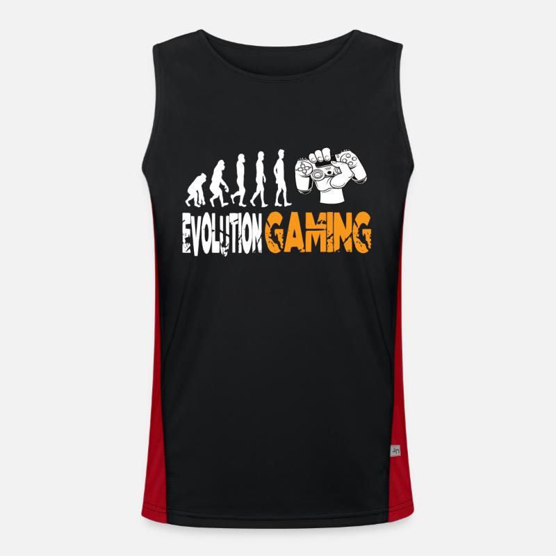Evolution Gaming - Men's Functional Contrast Tank Top  - black/red