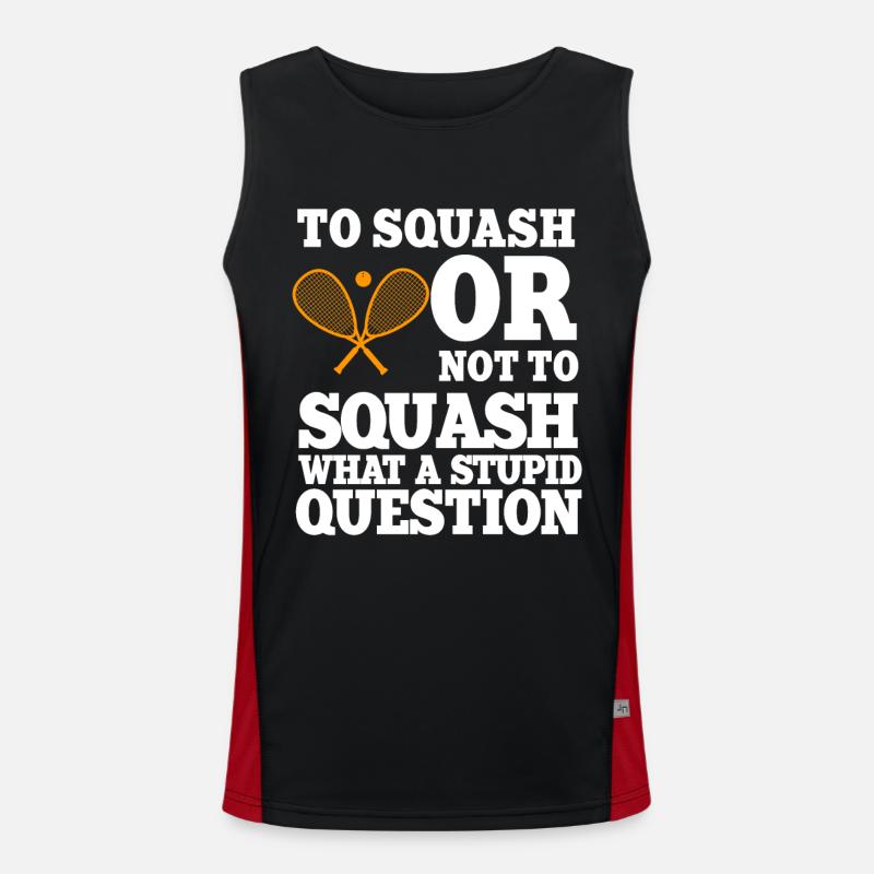 Squash Spruch Funktionelles Kontrast-Tank Top für Männer 