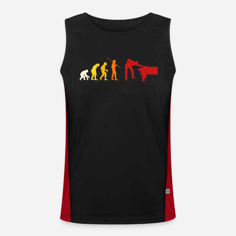 Billiard Evolution - Men's Functional Contrast Tank Top  - black/red