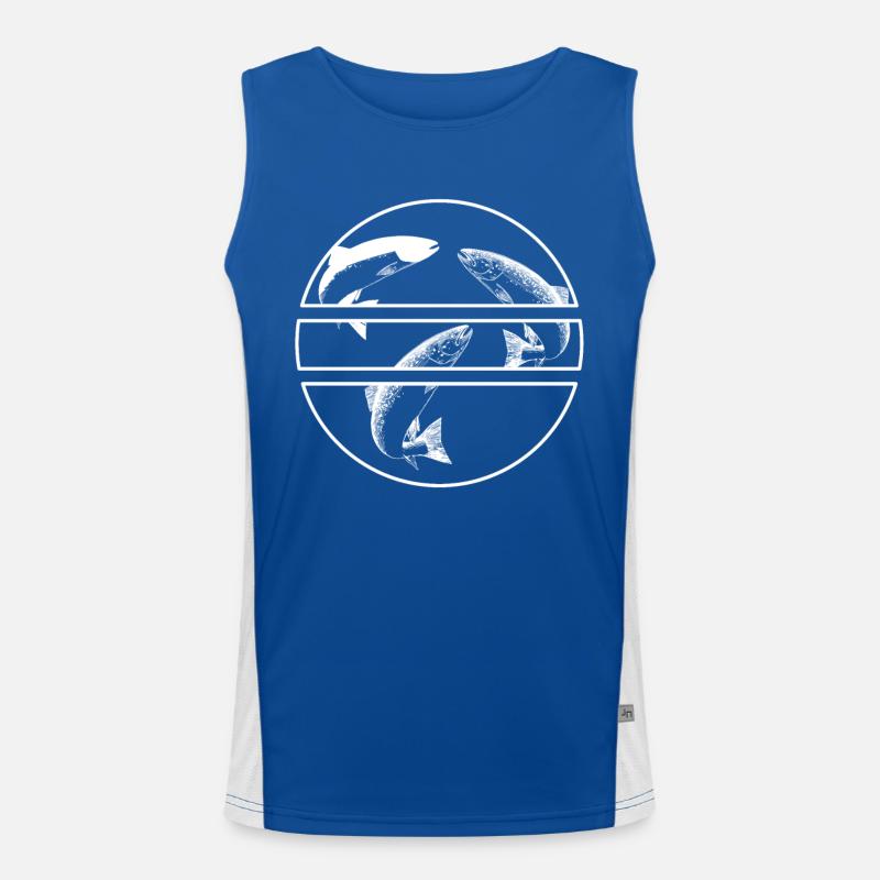 Lachs Funktionelles Kontrast-Tank Top für Männer 