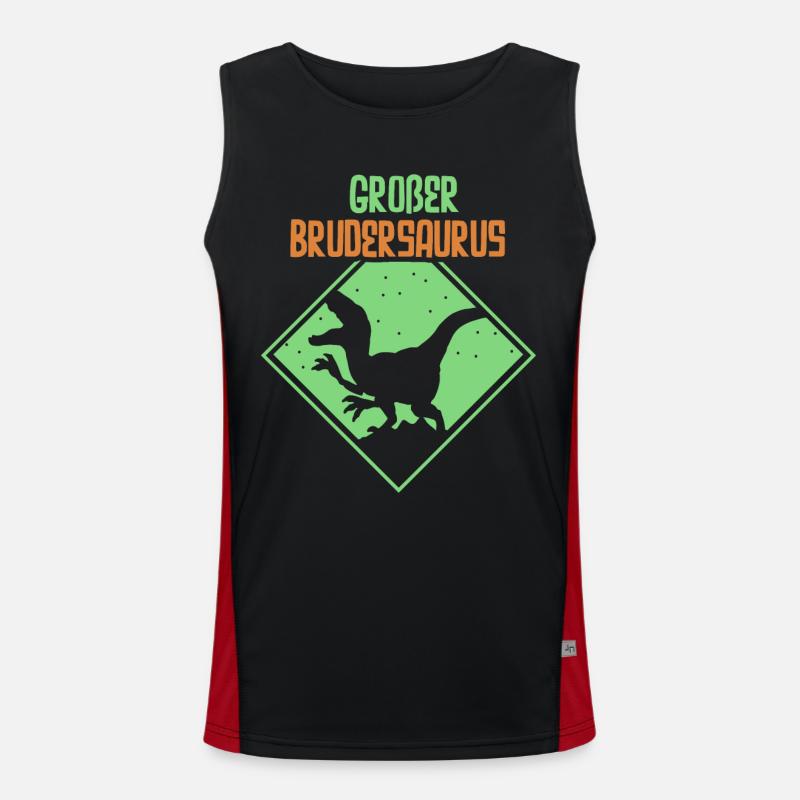 Großer Bruder Brudersaurus Funktionelles Kontrast-Tank Top für Männer 