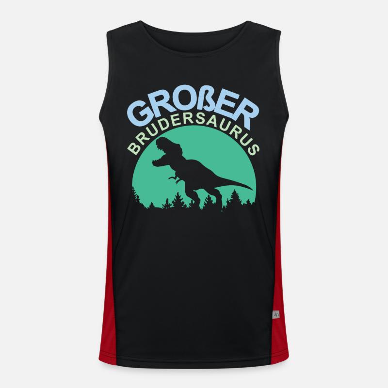 Großer Bruder Brudersaurus Funktionelles Kontrast-Tank Top für Männer 