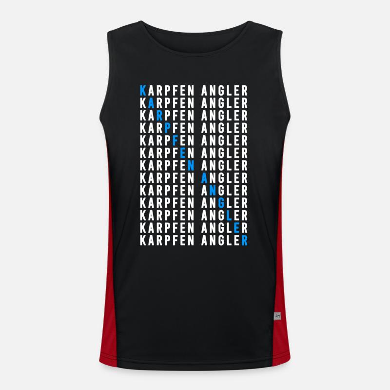 Karpfen Angler Funktionelles Kontrast-Tank Top für Männer 
