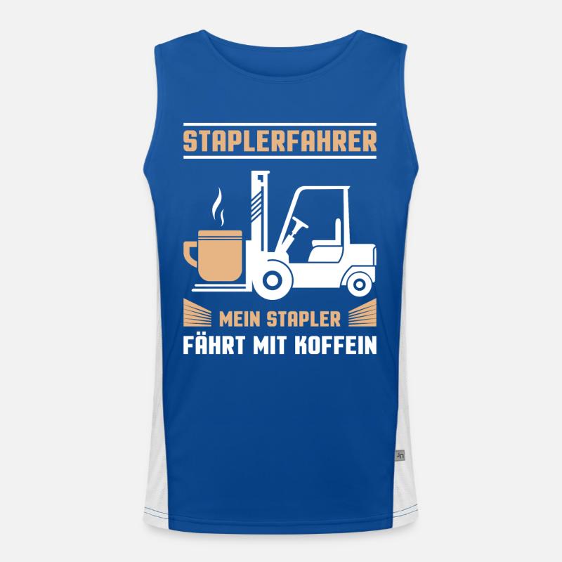 Lagerarbeiter Logistiker Stapler Staplerfahrer Funktionelles Kontrast-Tank Top für Männer 