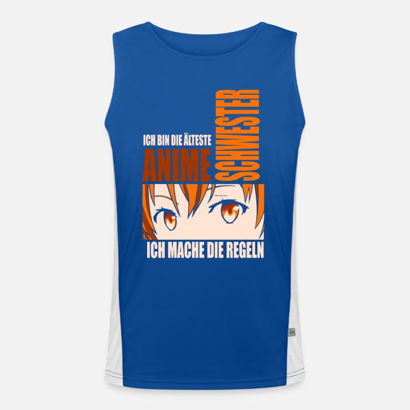 Ich bin die älteste Anime Schwester Funktionelles Kontrast-Tank Top für Männer 
