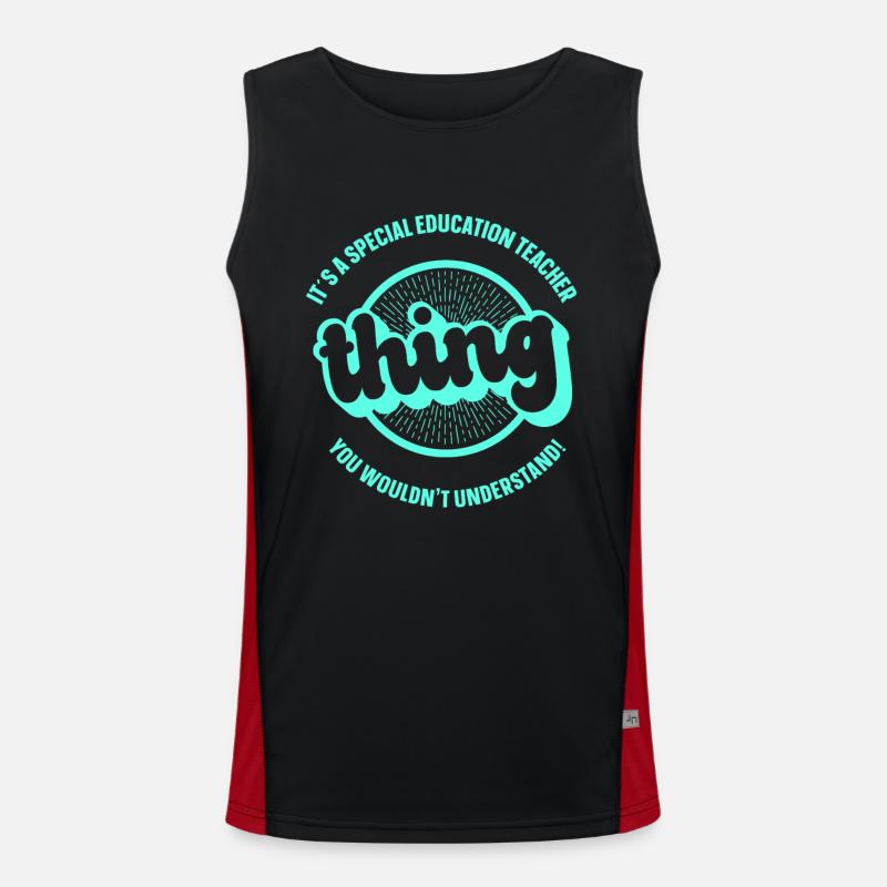 It´s a special education teacher Funktionelles Kontrast-Tank Top für Männer 