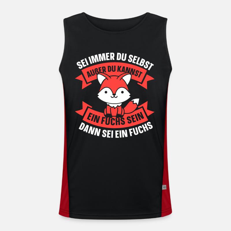 sein dann sei ein fuchs Funktionelles Kontrast-Tank Top für Männer 