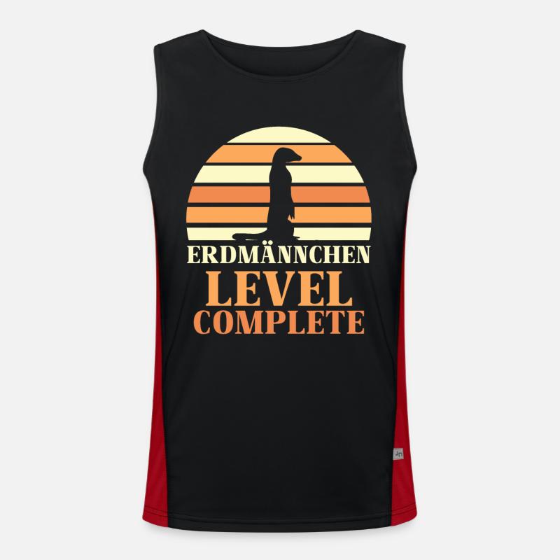 Erdmännchen Level Complete Funktionelles Kontrast-Tank Top für Männer 