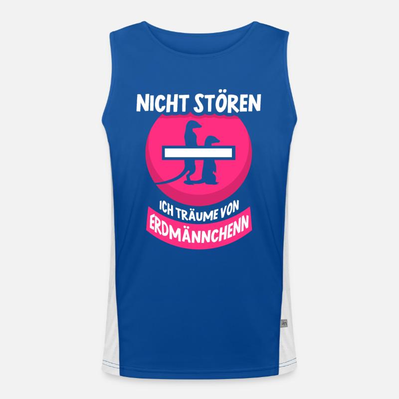 ich träume von Erdmännchenn Funktionelles Kontrast-Tank Top für Männer 