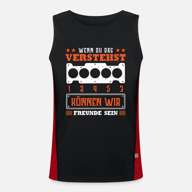 Wenn du das verstehst 1 2 4 5 3 Tuner Funktionelles Kontrast-Tank Top für Männer 