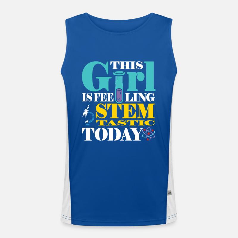 This girl is feeling stemtastic today Funktionelles Kontrast-Tank Top für Männer 